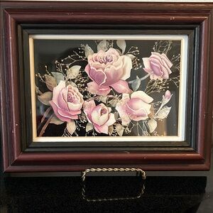 Floral Pink Rose Tapestry Wall Decor